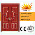 Wooden Commercial Exterior Double Doors